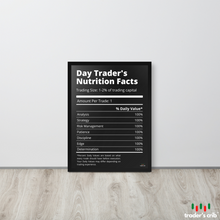 Load image into Gallery viewer, DAY TRADER'S NUTRITION FACTS BLACK